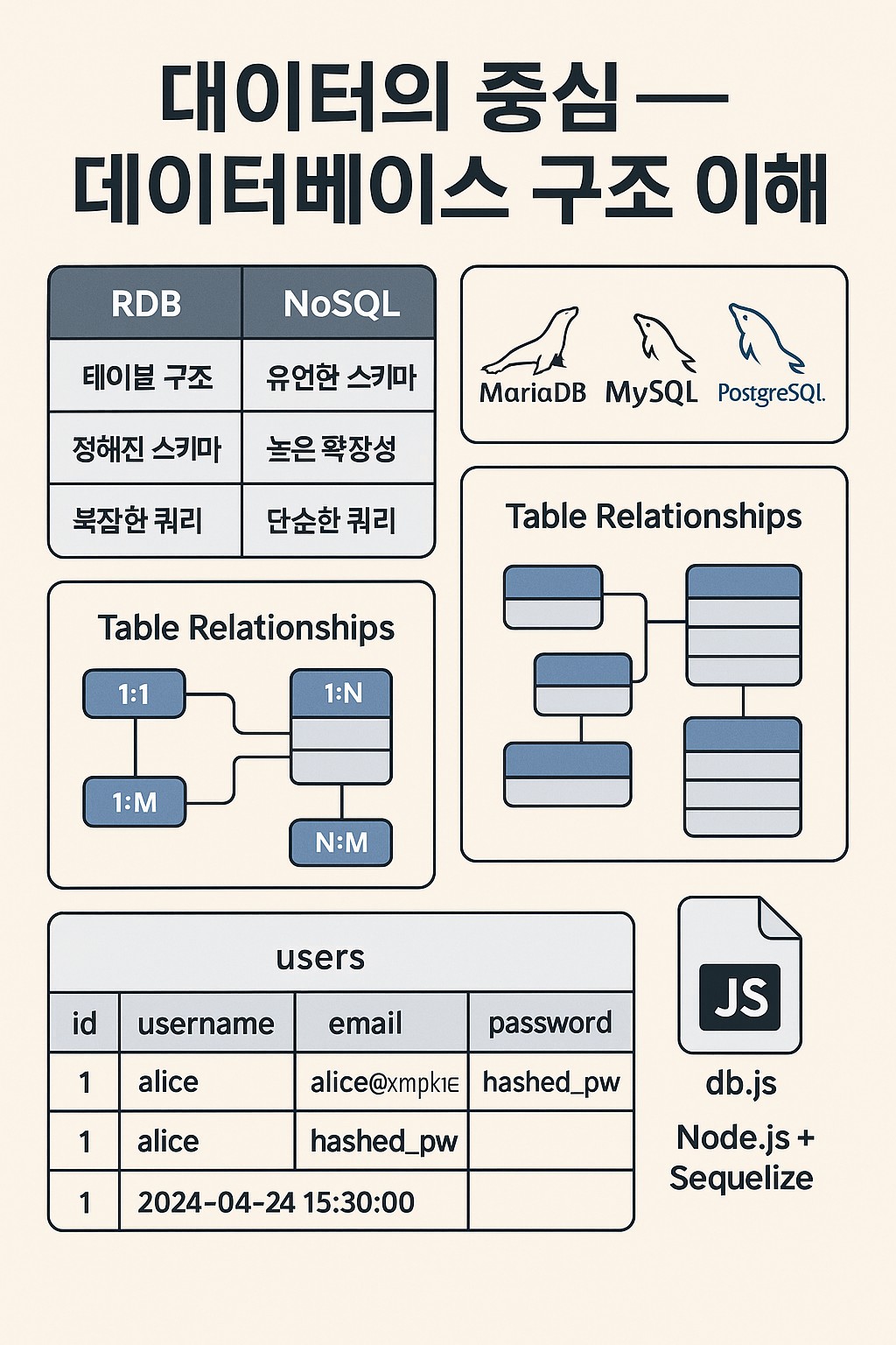 데이터베이스 구조이해